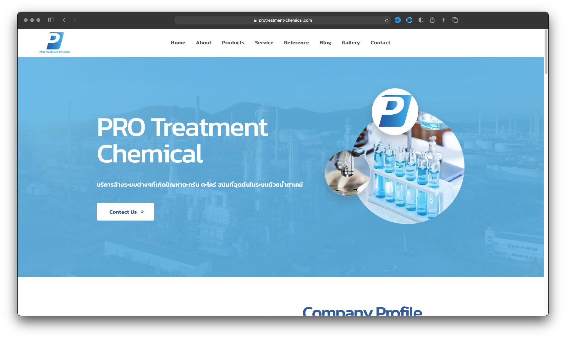 รับทำเว็บไซต์ รับออกแบบเว็บไซต์ เว็บไซต์สำเร็จรูป ตัวอย่างเว็บไซต์ - ผลิตภัณฑ์อุตสาหกรรม / จำหน่ายเคมี TTT-WEBSITE
